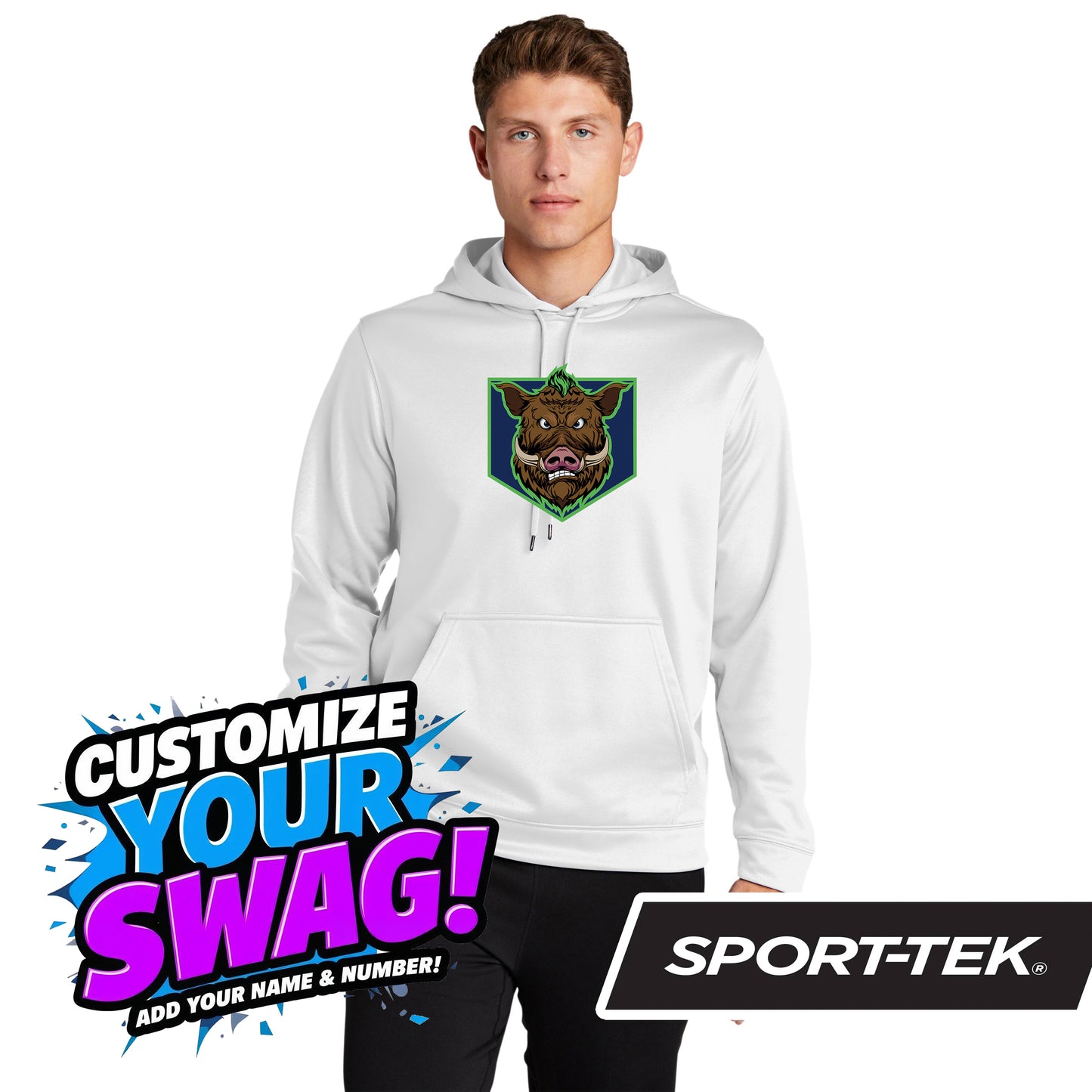 Sport-Tek Sport-Wick Fleece Hooded Pullover F244 - OBP War Hogs