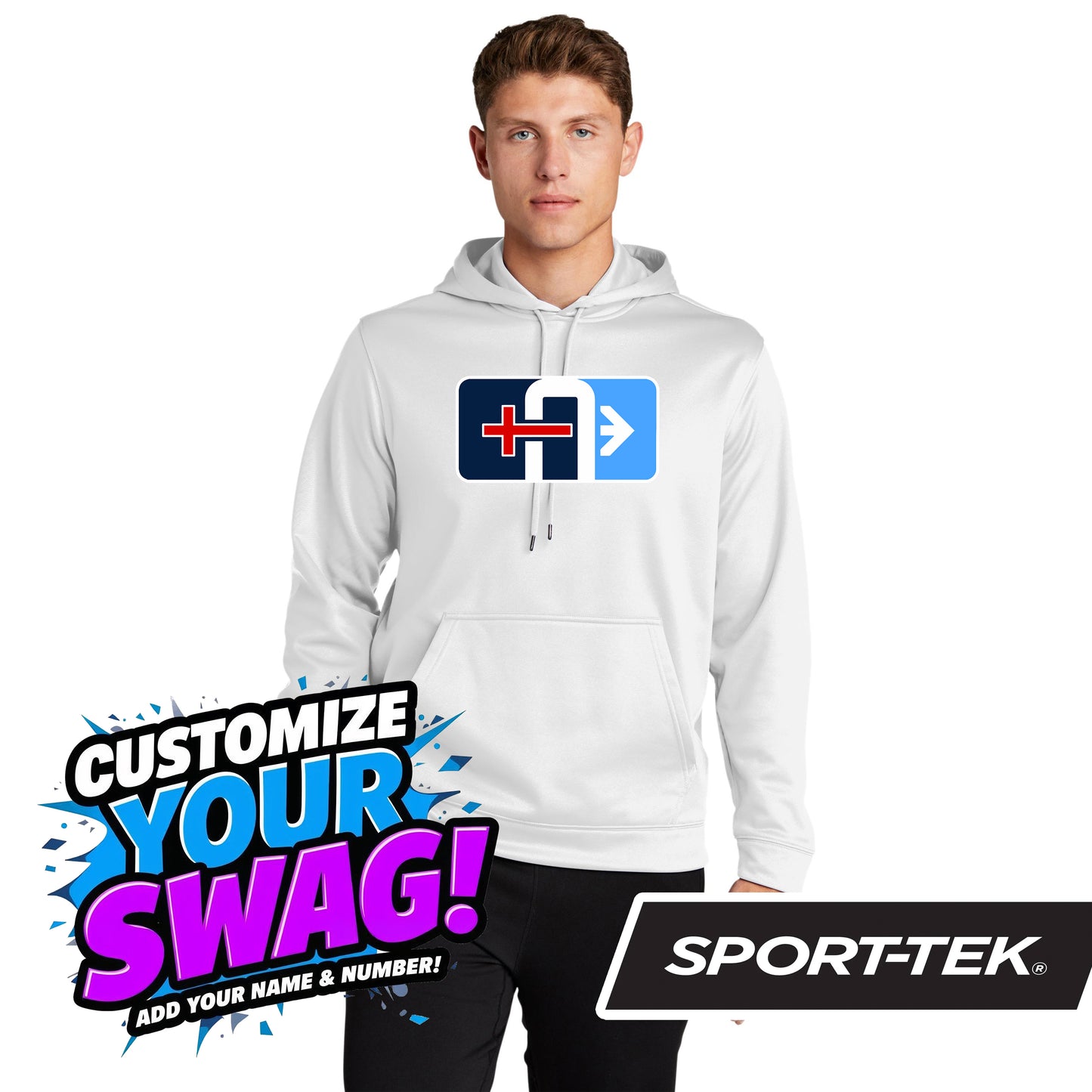 Sport-Tek Sport-Wick Fleece Hooded Pullover F244 - Arrows Baseball