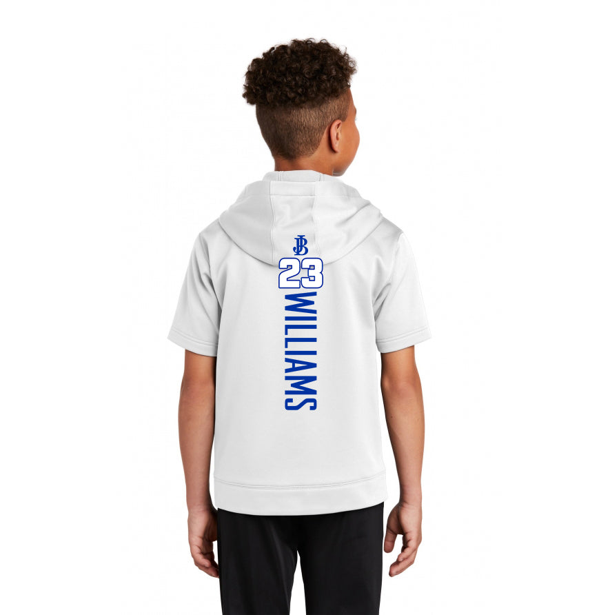 Sport-Tek Youth Sport-Wick Fleece Short Sleeve Hooded Pullover - Jax Beach Baseball