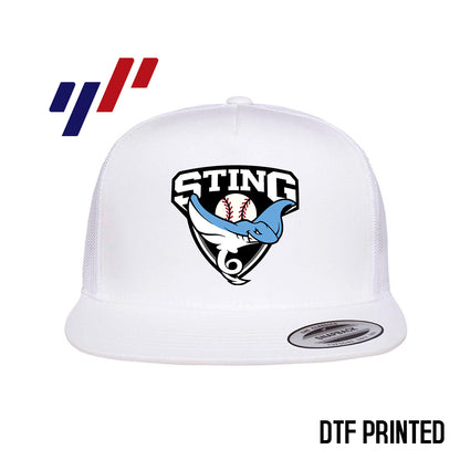 Yupoong 6006 Adult 5-Panel Classic Trucker Hat - DTF PRINTED - Southwest Sting Baseball