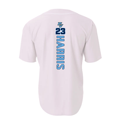 A4 Apparel N4184 Game Day Classic Baseball Jersey - PVAA Sharks