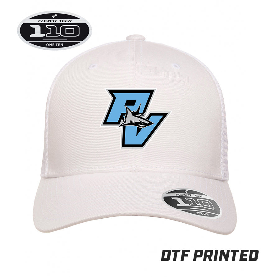 Flexfit 110M Adult 110reg Mesh Cap DTF PRINTED - PVAA Sharks Baseball