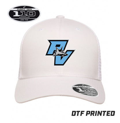 Flexfit 110M Adult 110reg Mesh Cap DTF PRINTED - PVAA Sharks Baseball