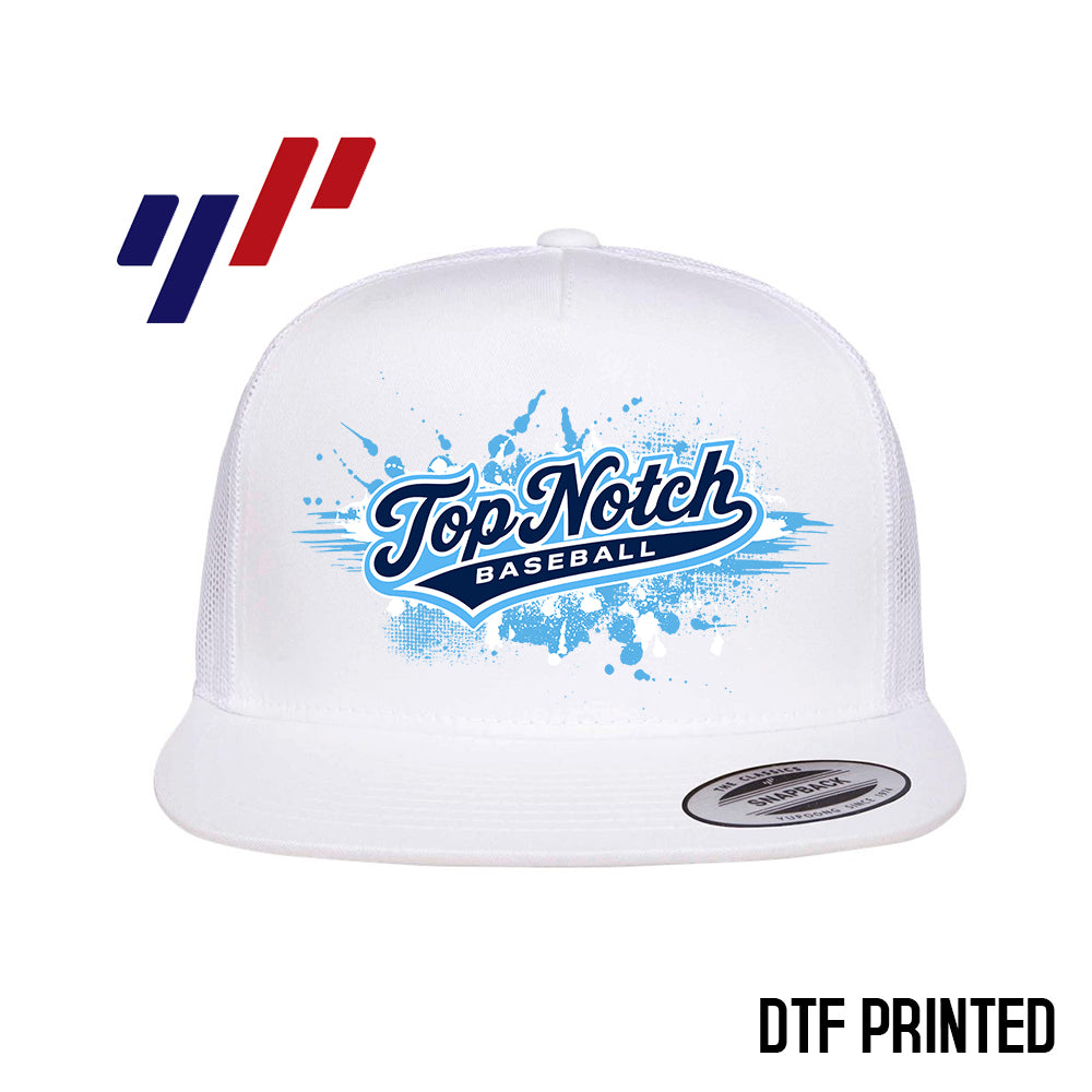 Yupoong 6006 Adult 5-Panel Classic Trucker Hat - DTF PRINTED - Top Notch Baseball