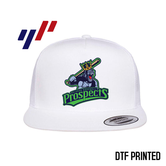 Yupoong 6006 Adult 5-Panel Classic Trucker Hat - DTF PRINTED - Orlando Baseball Prospects - Gorilla KingsOrlando Baseball Prospects - Gorilla Kings