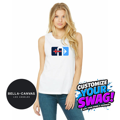 Bella + Canvas B6003 Women's Jersey Muscle Tank - Arrows Baseball