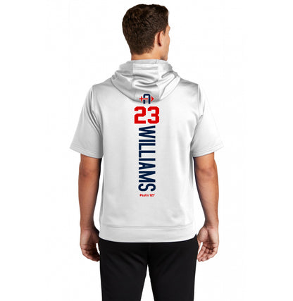 Sport-Tek Sport-Wick Fleece Short Sleeve Hooded Pullover ST251 - Arrows Baseball