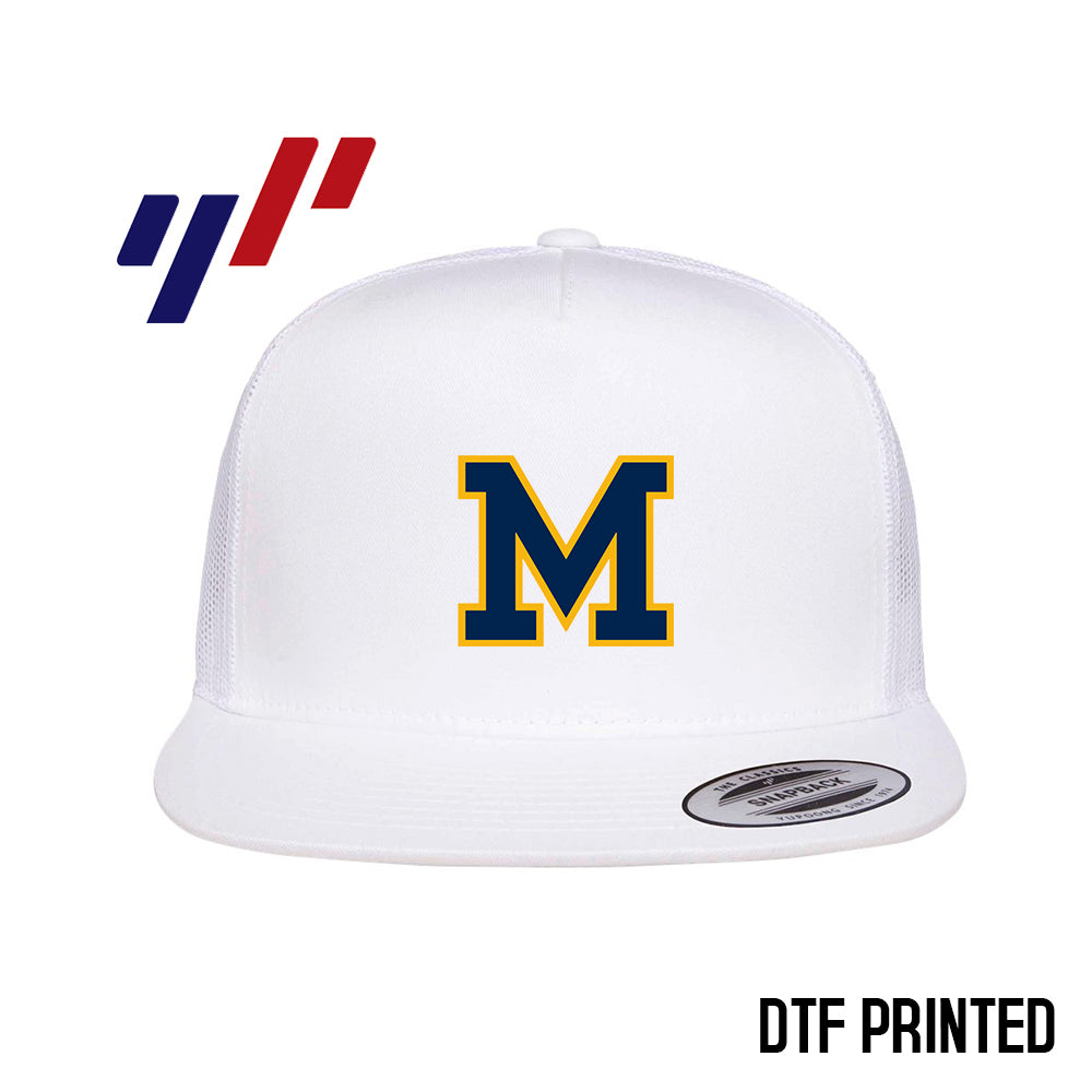 Yupoong 6006 Adult 5-Panel Classic Trucker Hat - DTF PRINTED - Midland Baseball