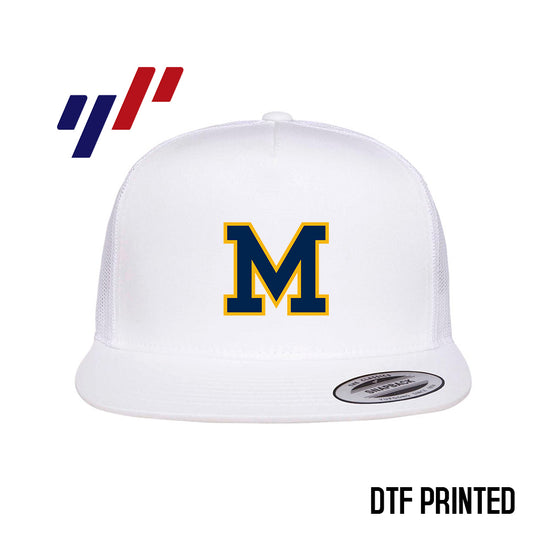 Yupoong 6006 Adult 5-Panel Classic Trucker Hat - DTF PRINTED - Midland Baseball