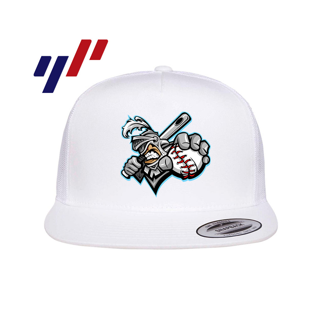 Yupoong 6006 Adult 5-Panel Classic Trucker Hat - DTF PRINTED - Knights Baseball