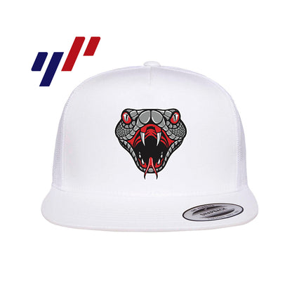 Yupoong 6006 Adult 5-Panel Classic Trucker Hat - DTF PRINTED - Black Creek Cottonmouths