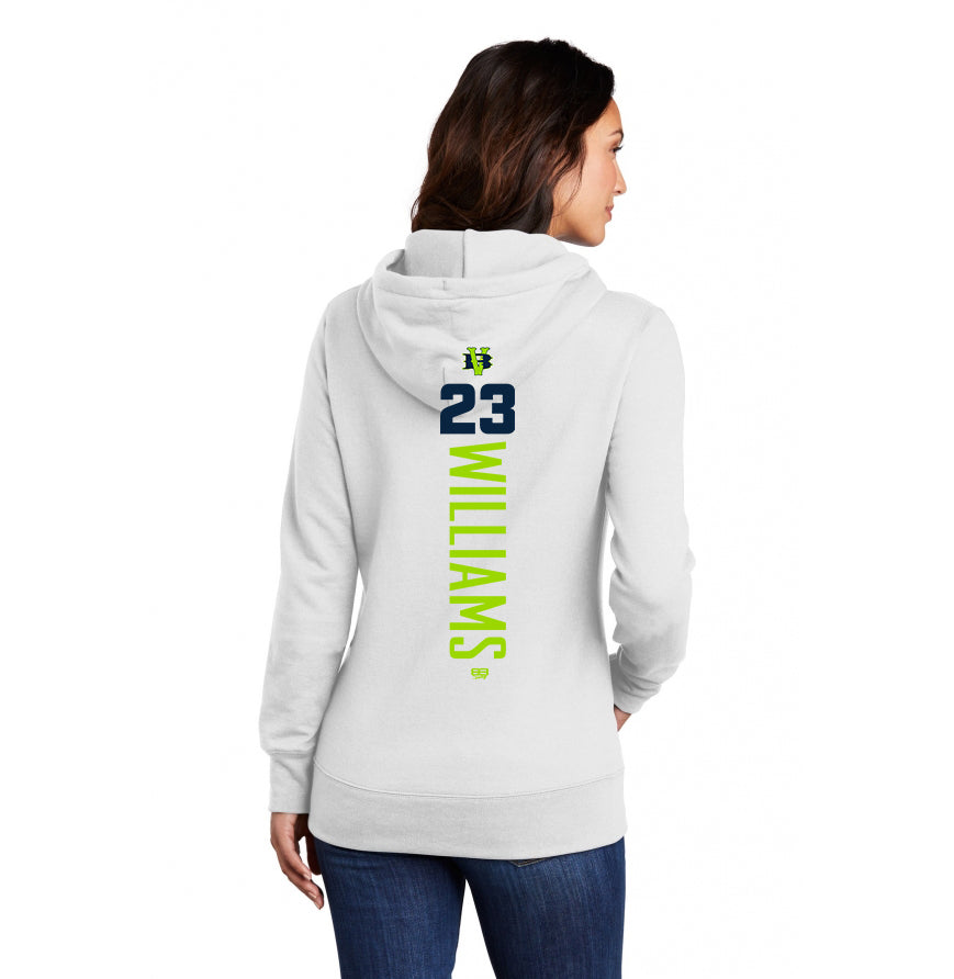 Port & Company Women's Core Fleece Pullover Hooded Sweatshirt LPC78H - VB Bombers Baseball