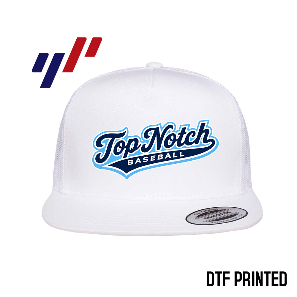 Yupoong 6006 Adult 5-Panel Classic Trucker Hat - DTF PRINTED - Top Notch Baseball