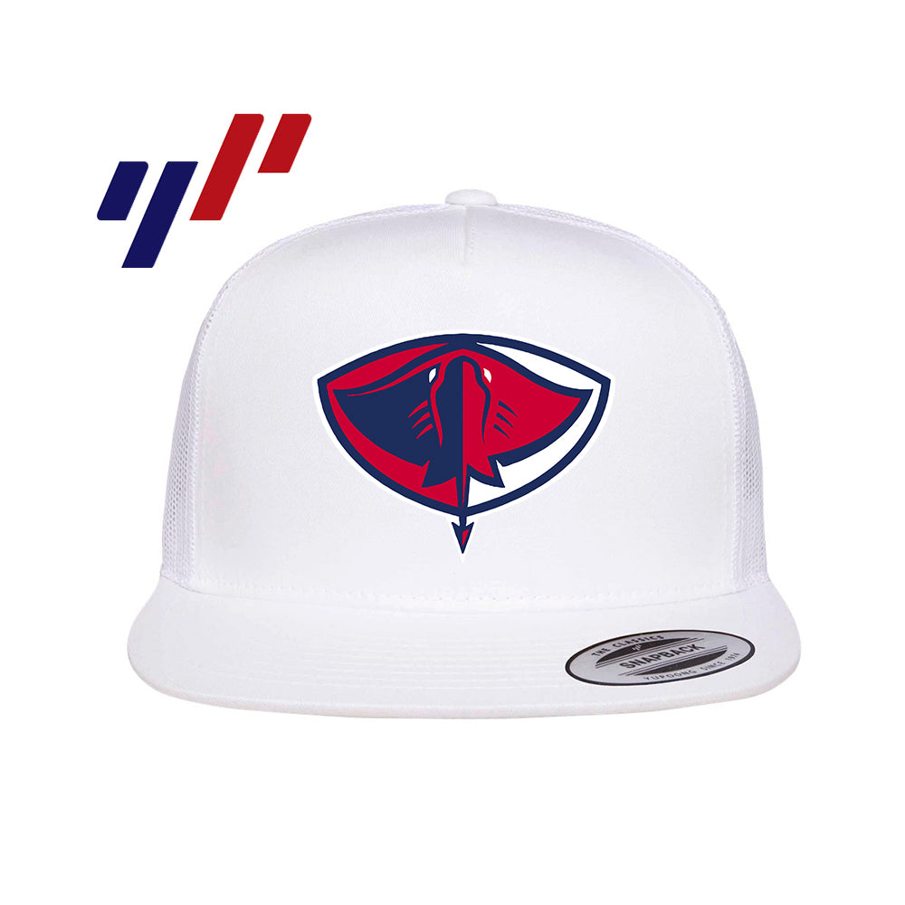 Yupoong 6006 Adult 5-Panel Classic Trucker Hat - DTF PRINTED - Pasco Stingers Baseball