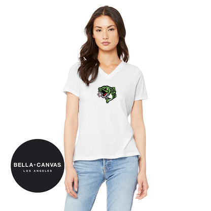 Bella + Canvas 6415 Ladies' Relaxed Triblend V-Neck T-Shirt - RBA Stripers Baseball