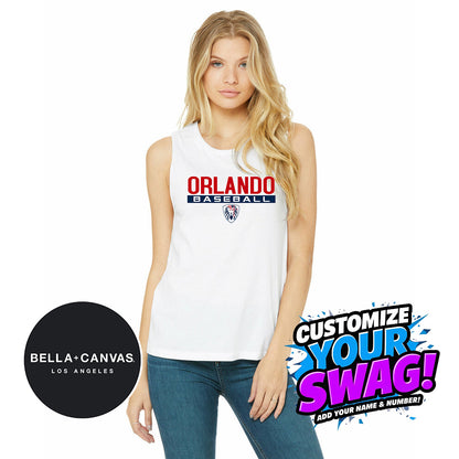 Bella + Canvas B6003 Women's Jersey Muscle Tank - Orlando Lions Baseball