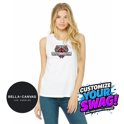 Bella + Canvas B6003 Women's Jersey Muscle Tank - Black Creek Cottonmouths
