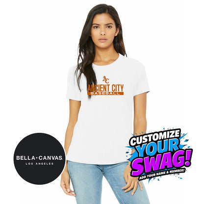 Bella + Canvas B6400 Women's Relaxed Jersey Short-Sleeve T-Shirt - Ancient City Reds