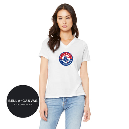 Bella + Canvas 6415 Ladies' Relaxed Triblend V-Neck T-Shirt - Talkin Baseball