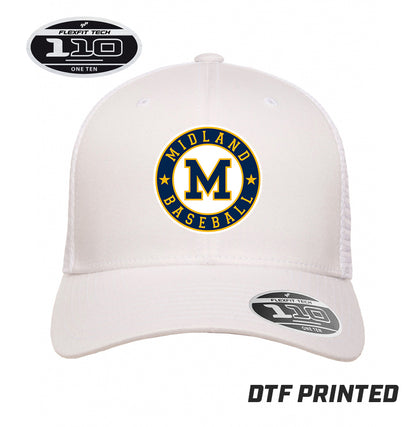 Flexfit 110M Adult 110reg Mesh Cap DTF PRINTED - Midland Baseball