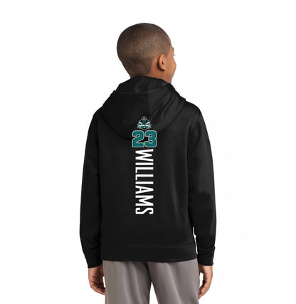 Sport-Tek Youth Sport-Wick Fleece Hooded Pullover YST244 - Diamond Dawgs Baseball