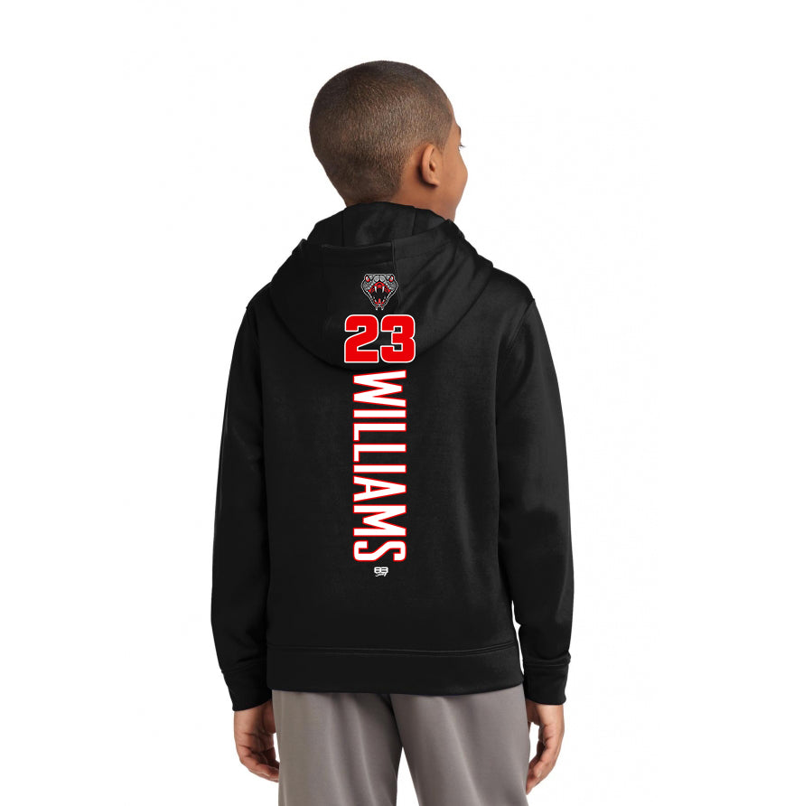 Sport-Tek Youth Sport-Wick Fleece Hooded Pullover YST244 - Black Creek Cottonmouths