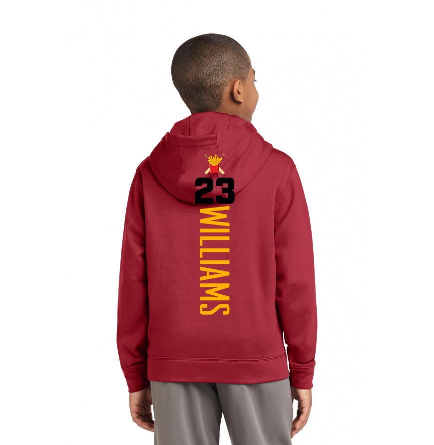 Sport-Tek Youth Sport-Wick Fleece Hooded Pullover - Team Rally Fries Baseball