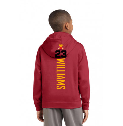 Sport-Tek Youth Sport-Wick Fleece Hooded Pullover - Team Rally Fries Baseball