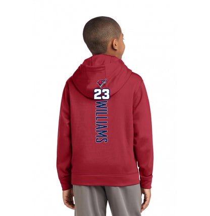 Sport-Tek Youth Sport-Wick Fleece Hooded Pullover YST244 - MSA Redtails Baseball