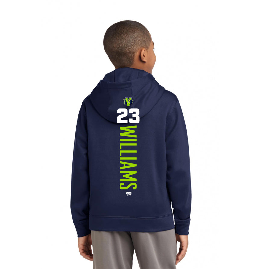 Sport-Tek Youth Sport-Wick Fleece Hooded Pullover YST244 - VB Bombers Baseball