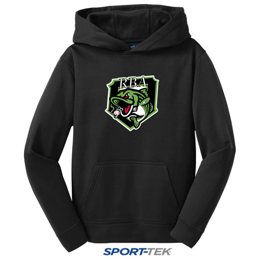 Sport-Tek Youth Sport-Wick Fleece Hooded Pullover - RBA Stripers Baseball