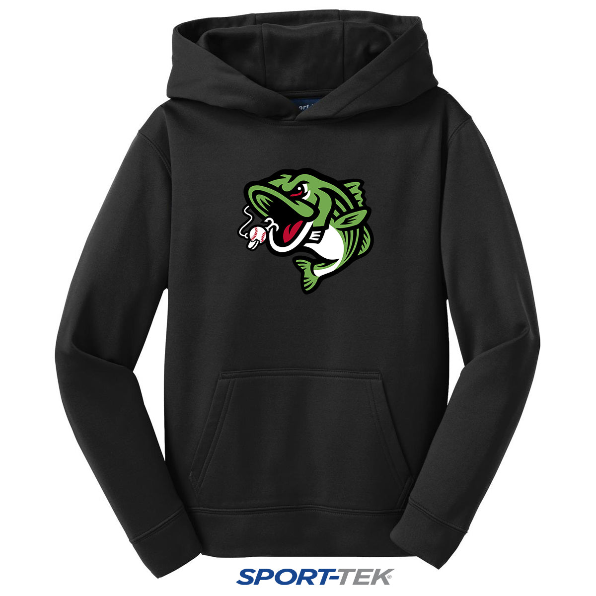 Sport-Tek Youth Sport-Wick Fleece Hooded Pullover - RBA Stripers Baseball