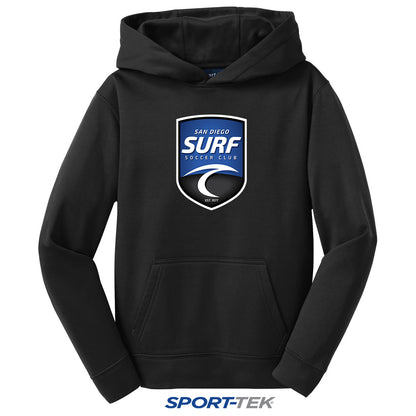 Sport-Tek Youth Sport-Wick Fleece Hooded Pullover - San Diego Surf Soccer