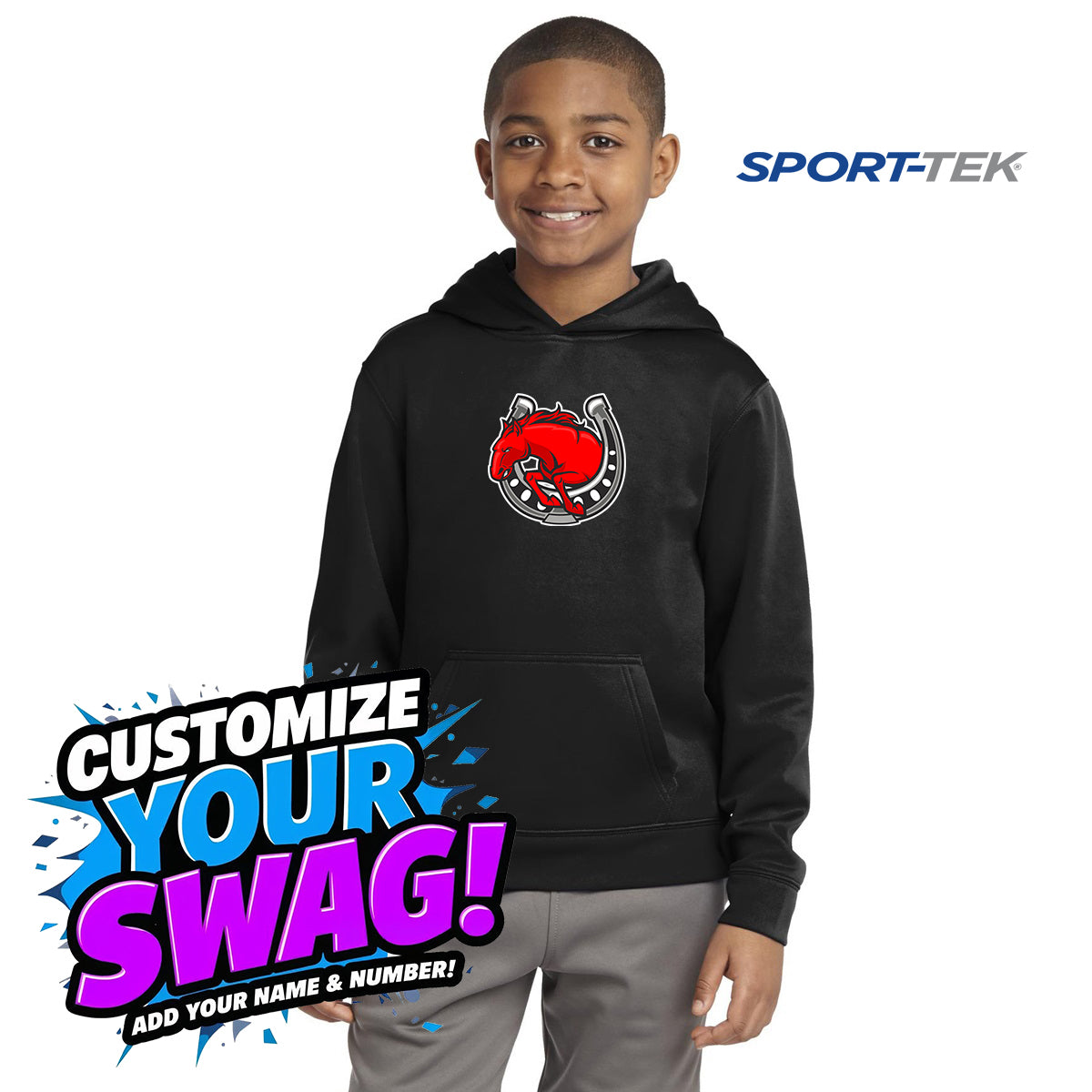 Sport-Tek Youth Sport-Wick Fleece Hooded Pullover - Stillwater Hockey