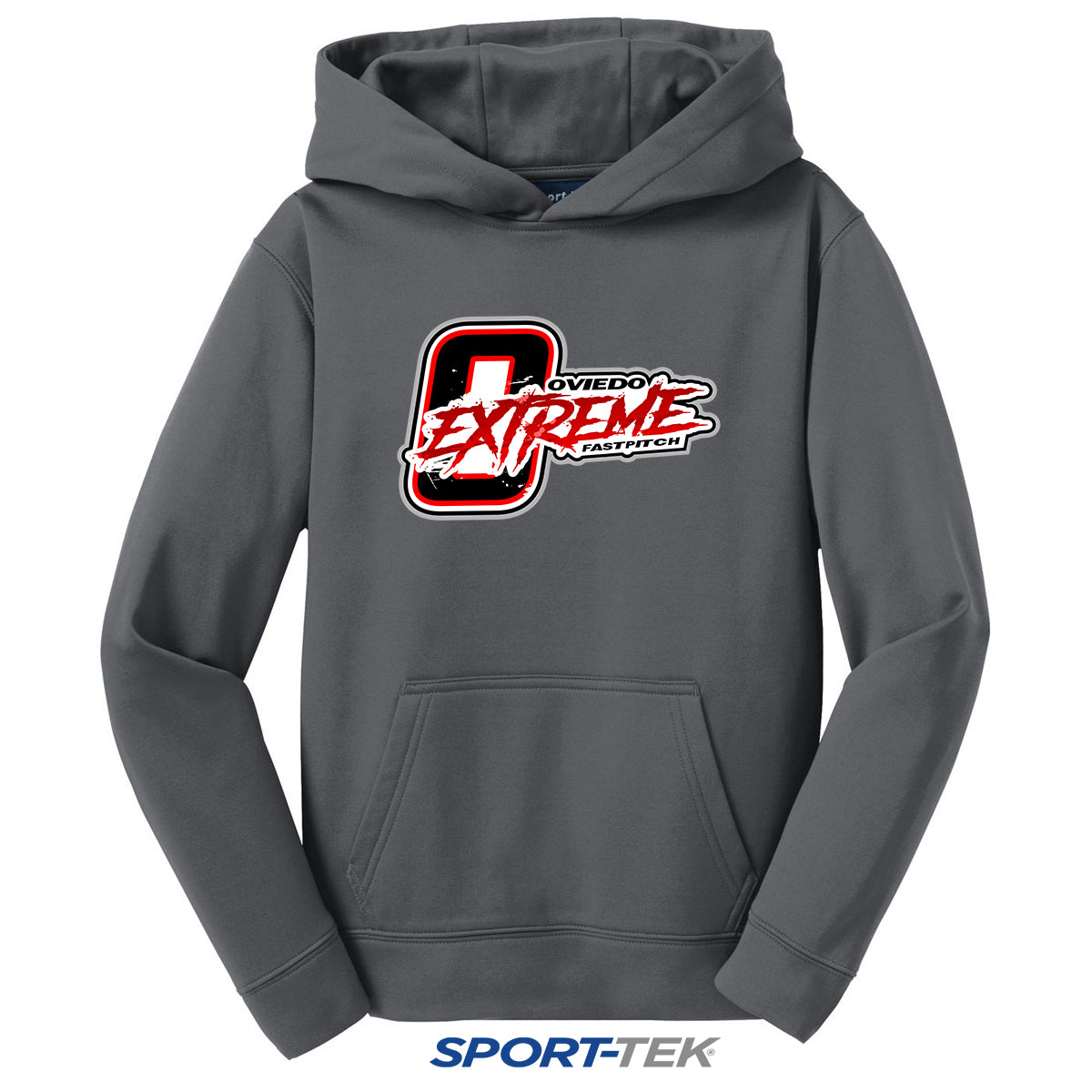 Sport-Tek Youth Sport-Wick Fleece Hooded Pullover - Oviedo Extreme Softball