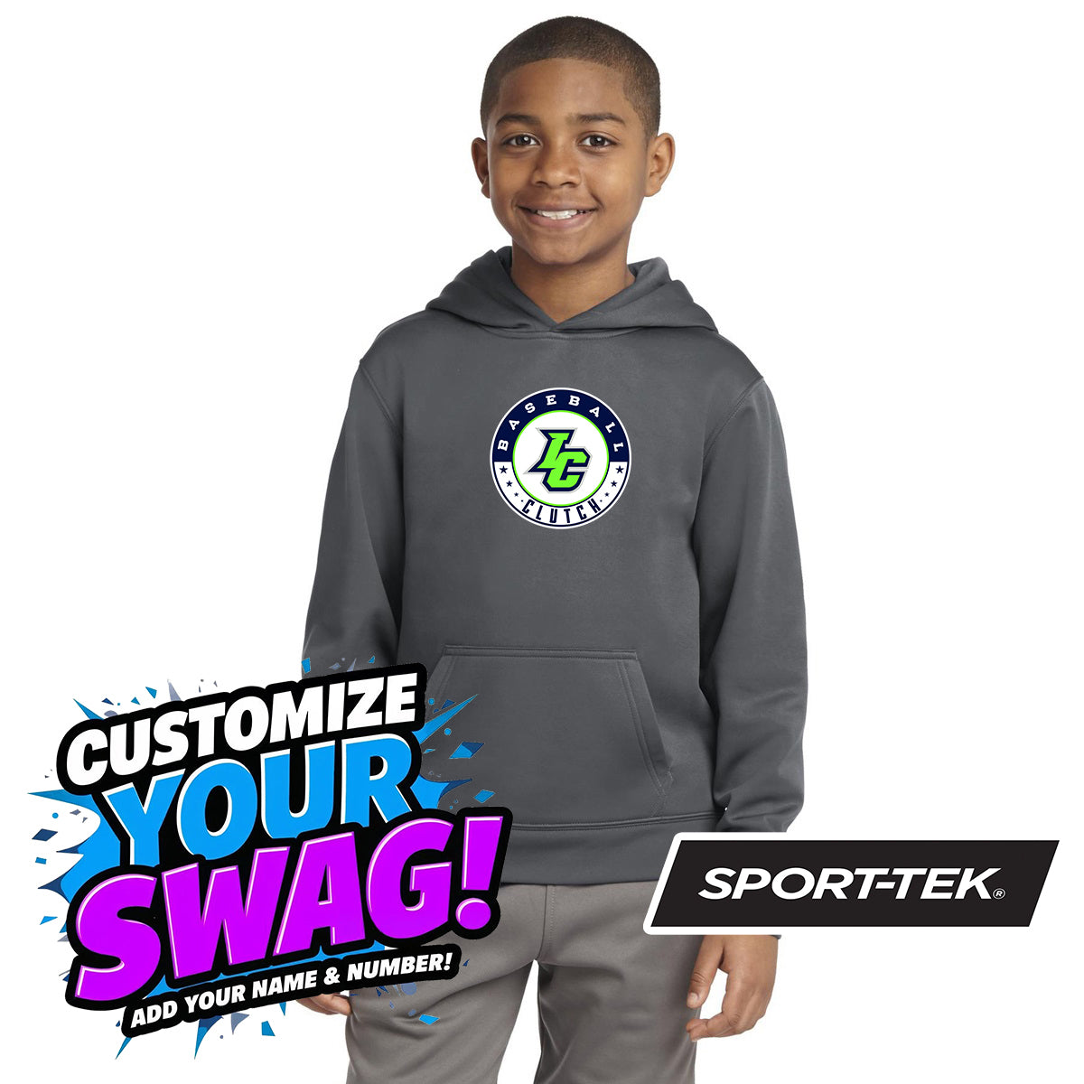 Sport-Tek Youth Sport-Wick Fleece Hooded Pullover YST244 - Indy Clutch Baseball