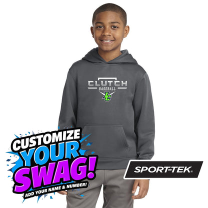 Sport-Tek Youth Sport-Wick Fleece Hooded Pullover YST244 - Indy Clutch Baseball