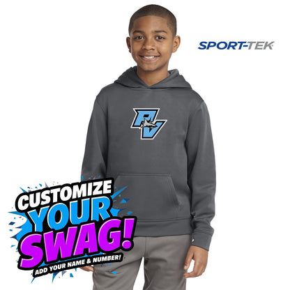 Sport-Tek Youth Sport-Wick Fleece Hooded Pullover - PVAA Sharks