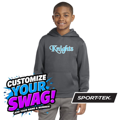 Sport-Tek Youth Sport-Wick Fleece Hooded Pullover YST244 - Knights Baseball