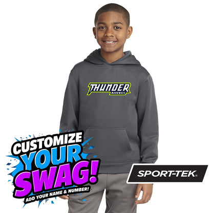 Sport-Tek Youth Sport-Wick Fleece Hooded Pullover YST244 - Ponte Vedra Thunder Baseball