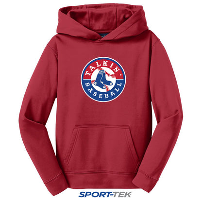 Sport-Tek Youth Sport-Wick Fleece Hooded Pullover - Talkin Baseball