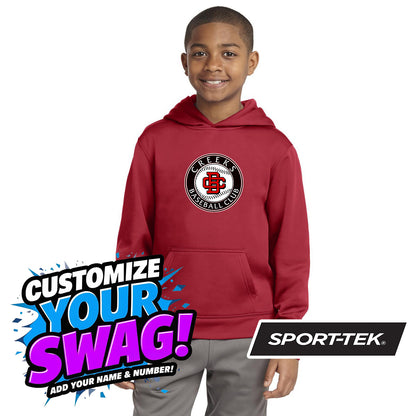 Sport-Tek Youth Sport-Wick Fleece Hooded Pullover YST244 - Creeks Baseball Club - CBC