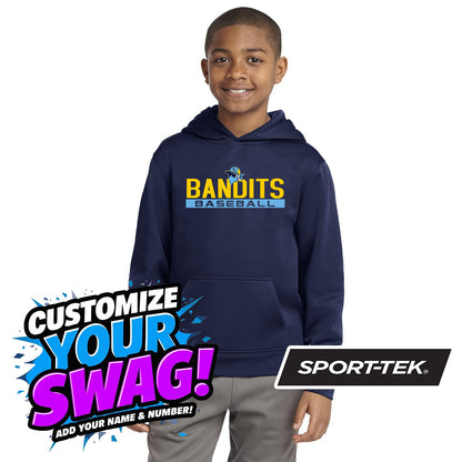 Sport-Tek Youth Sport-Wick Fleece Hooded Pullover YST244 - Bold City Bandits Baseball