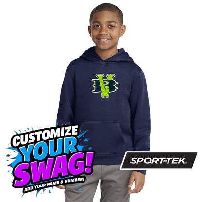 Sport-Tek Youth Sport-Wick Fleece Hooded Pullover YST244 - VB Bombers Baseball