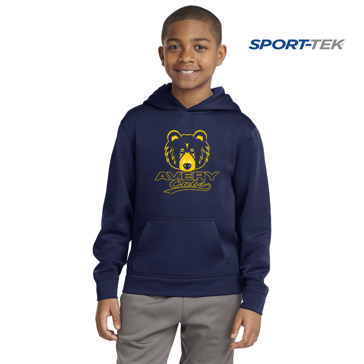 Sport-Tek Youth Sport-Wick Fleece Hooded Pullover - Avery Cubs