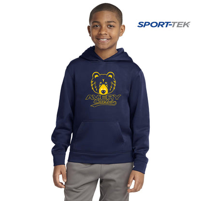 Sport-Tek Youth Sport-Wick Fleece Hooded Pullover - Avery Cubs