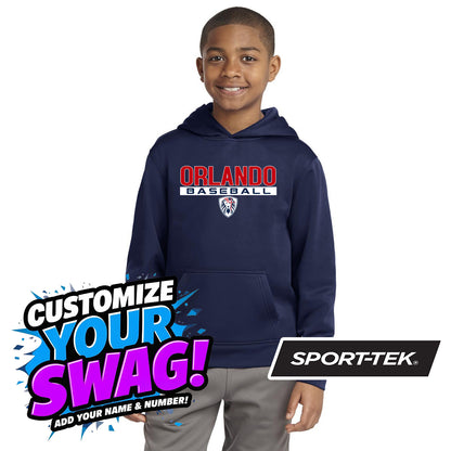 Sport-Tek Youth Sport-Wick Fleece Hooded Pullover YST244 - Orlando Lions Baseball