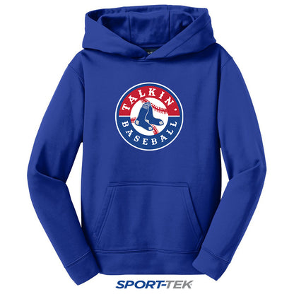 Sport-Tek Youth Sport-Wick Fleece Hooded Pullover - Talkin Baseball