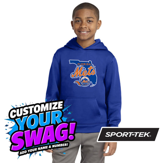 Sport-Tek Youth Sport-Wick Fleece Hooded Pullover YST244 - Florida Mets Baseball