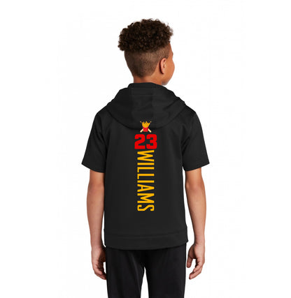 Sport-Tek Youth Sport-Wick Fleece Short Sleeve Hooded Pullover - Team Rally Fries Baseball